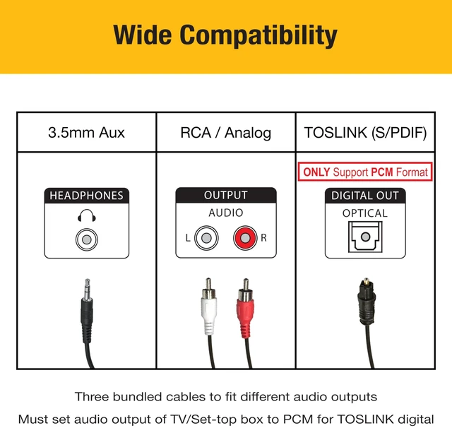 Alt view image 5 of 7 - Wireless Over-Ear Headphones Transmitter Set for TV Movie Bluetooth 5.3 aptX LL No Delay 50 Hours Immersive Sound Enhanced Volume and Clarity (Digital Optical TOSLINK RCA AUX)