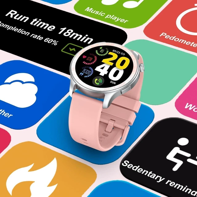 Alt view image 5 of 6 - Smart Watch (Answer/Make Call), 40mm AMOLED Touchscreen Smartwatch Fitness Tracker with 110+ Sport Modes, IP68 Waterproof/Spo2/Pedometer/Sleep Monitor, Activity Tracker for Android iOS
