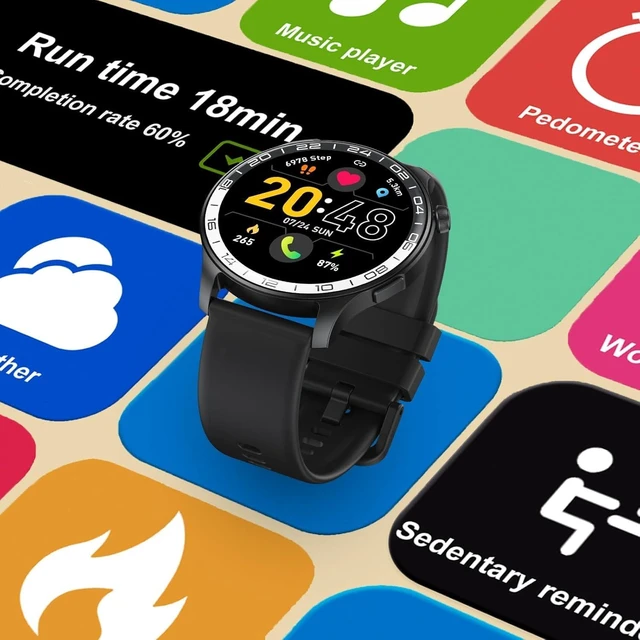 Alt view image 6 of 7 - Smart Watch for Men Women(Answer/Make Call),40mm AMOLED Touchscreen IP68 Waterproof, 100+ Sports Modes, Pedometer, Heart Rate Monitor, Sleep Tracker Activity Tracker, Android, iOS