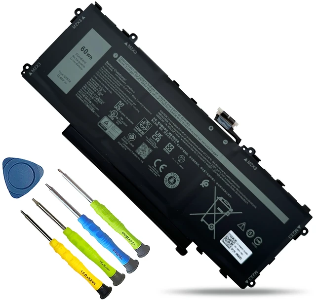 Main image of GT6TK Laptop Battery for Dell Latitude 9440 9450 2-in-1 Series Battery Replacement for MWK05 0MWK05 K2CPY 0K2CPY 11.55V 60Wh 5065mAh