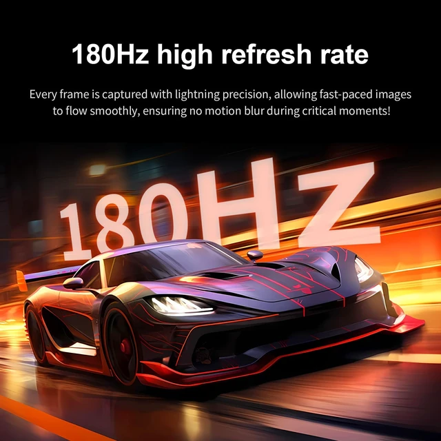 Alt view image 2 of 7 - 23.8" FHD 180Hz Gaming Monitor Fast-IPS Panel FreeSync & G-Sync 1920x1080 Computer Monitor,1000:1 contrast ratio, 1ms, 100% sRGB, Low Blue Light, HDMI & DP & USB Ports, VESA 5X75mm
