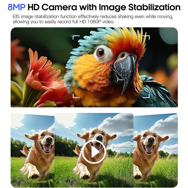 Alt view image 2 of 7 - AI Smart Camera Glasses 8MP Camera for Women Men, 4K Photos & 1080P Video Recording,Anti-Shake, 12H Music/Bluetooth Calls, Real-time Translation/GPT Object Recognition (Anti-Blue Light)