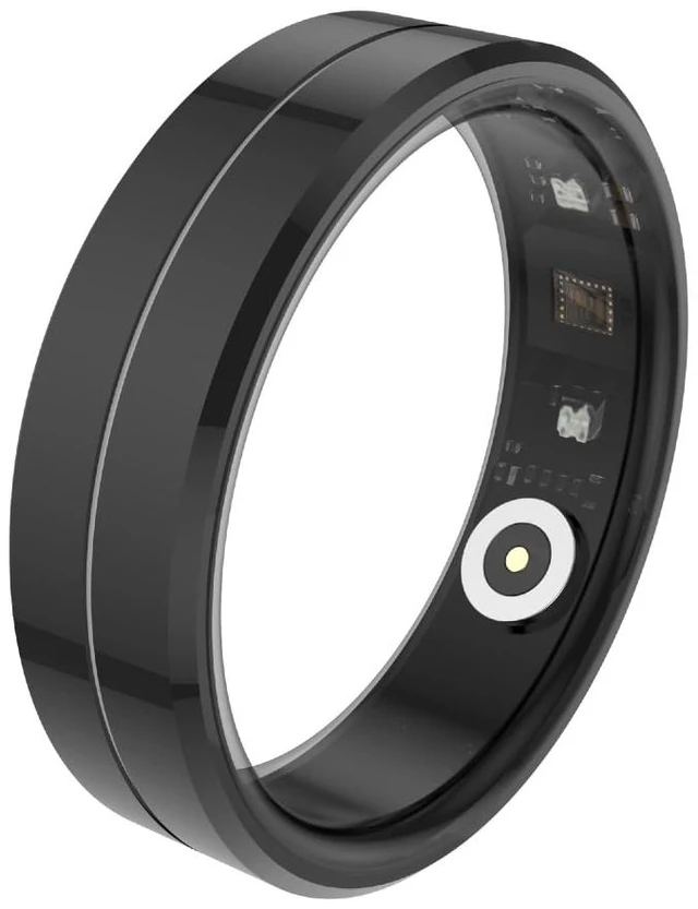 Main image of Smart Ring Fitness Tracker for Women Men, 24/7 Health Monitor(Heart Rate/SpO2/HRV/Women Cycle/Sleep) IP68 Waterproof, 4-6 Days Battery, No APP Subscription Fee (iOS/Android) (Black, Size 11)