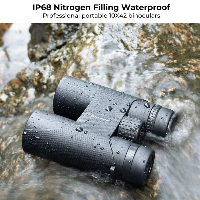 Alt view image 2 of 7 - IP68 10 Meters Waterproof 10x42 Compact Binoculars for Kids and Adults, with Tripod Converter, BAK4 Prism, FMC Lens, Cleaning Cloth for Bird Watching Hunting Travel Camping Stargazing