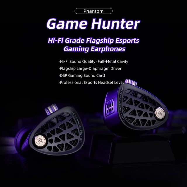 Alt view image 2 of 7 - KZ Phantom in Ear Monitor for Gaming Wired IEM Earbuds with Mic, Noise Isolatin, 4 Tuning, in Ear Headphones for FPS Gaming Lover, Musician, 3.5mm Jack