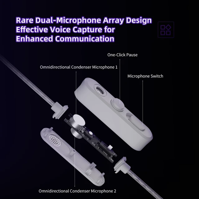 Alt view image 7 of 7 - KZ Phantom in Ear Monitor for Gaming Wired IEM Earbuds with Mic, Noise Isolatin, 4 Tuning, in Ear Headphones for FPS Gaming Lover, Musician, 3.5mm Jack