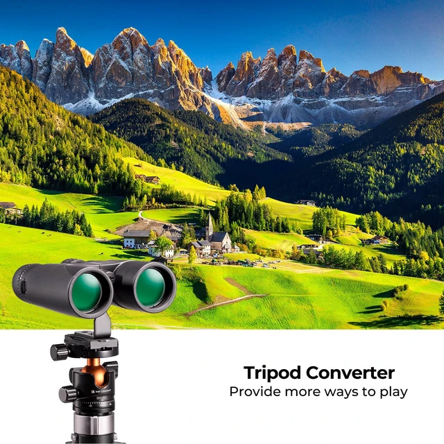 Alt view image 5 of 7 - IP68 10 Meters Waterproof 10x42 Compact Binoculars for Kids and Adults, with Tripod Converter, BAK4 Prism, FMC Lens, Cleaning Cloth for Bird Watching Hunting Travel Camping Stargazing
