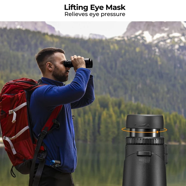 Alt view image 7 of 7 - IP68 10 Meters Waterproof 10x42 Compact Binoculars for Kids and Adults, with Tripod Converter, BAK4 Prism, FMC Lens, Cleaning Cloth for Bird Watching Hunting Travel Camping Stargazing