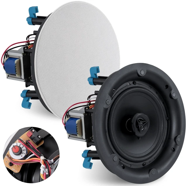 Main image of Ceiling and Wall Mount Speaker-8 2-Way 70V Audio Stereo Sound Subwoofer Sound with Dome Tweeter,600 Watts,in-Wall&in-Ceiling Flush Mount for Home Surround System- PDIC8LT(White)