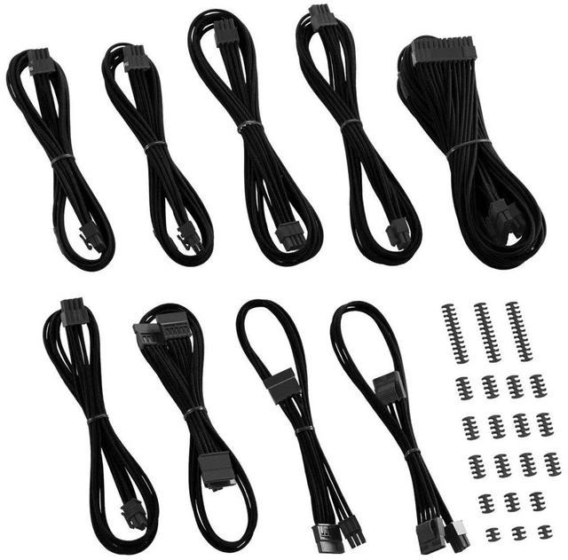 Main image of E-Series Classic ModMesh Sleeved Cable Kit for EVGA G/G+ / P/P+ / T (Black)