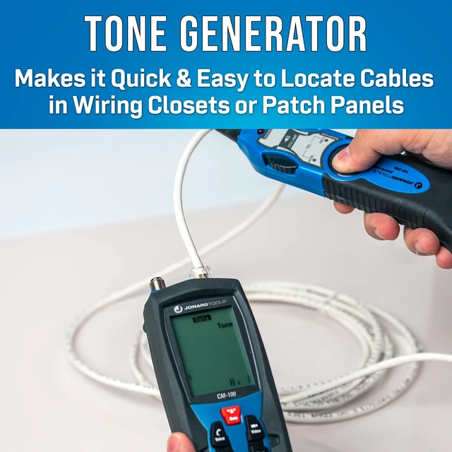 Alt view image 4 of 6 - CM-100 Cable Mapper Pro with 8 Network and 8 Coax Cable Identifiers, Black