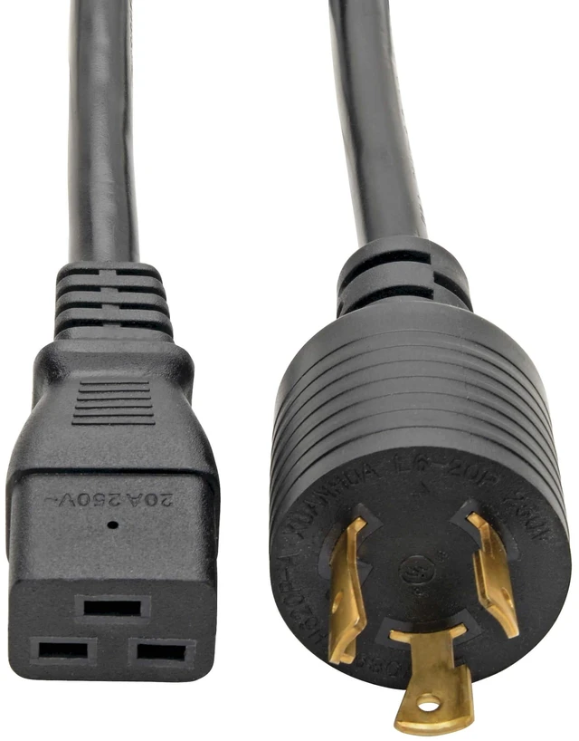Main image of Heavy-Duty Power Cord for PDU and UPS 20A, 12AWG (IEC-320-C19 to NEMA L6-20P) 14-ft.(P040-014)