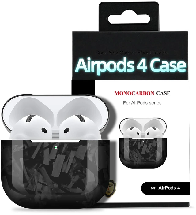 Main image of Real Forged Carbon Fiber Case for Airpods 4,Ultra Light & Thin/Scratch Resistant Protective Hard Cover for 2024 New 4th Generation Airpods,Compatible with MagSafe Wireless Charging