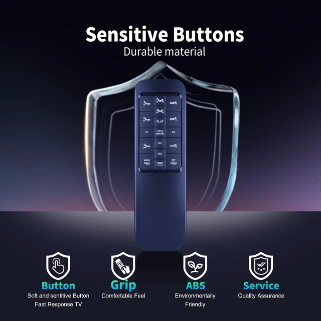 Alt view image 5 of 7 - Replacement Remote for Yireehome Yiree i400 Malouf S655 Adjustable Bed Easy pairing,responsive control,for Dreams Sleepmotion Multiway KING KOIL Electra Naomi Home Adjustable Bed