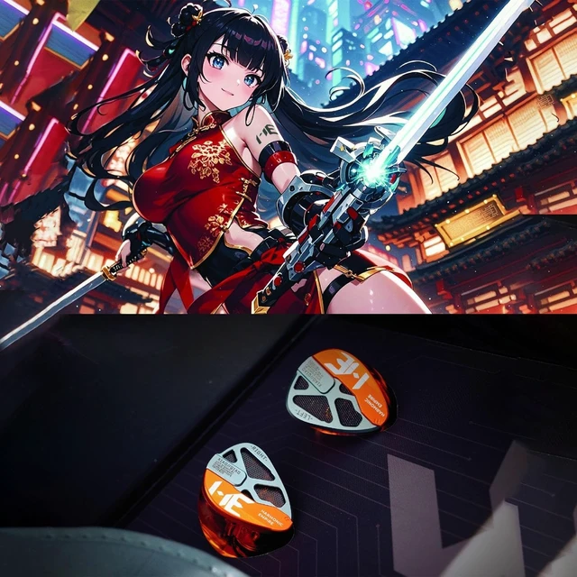 Alt view image 4 of 7 - HE Xiao Qiao Semi-open Single Dynamic In Ear Monitors, 10mm Graphene Diaphragm Dynamic driver IEM, Gaming IEM Earphones, HiFi Wired Earphones with 5 Axis CNC Hyper Presicion Resin (Orange, 4.4mm)