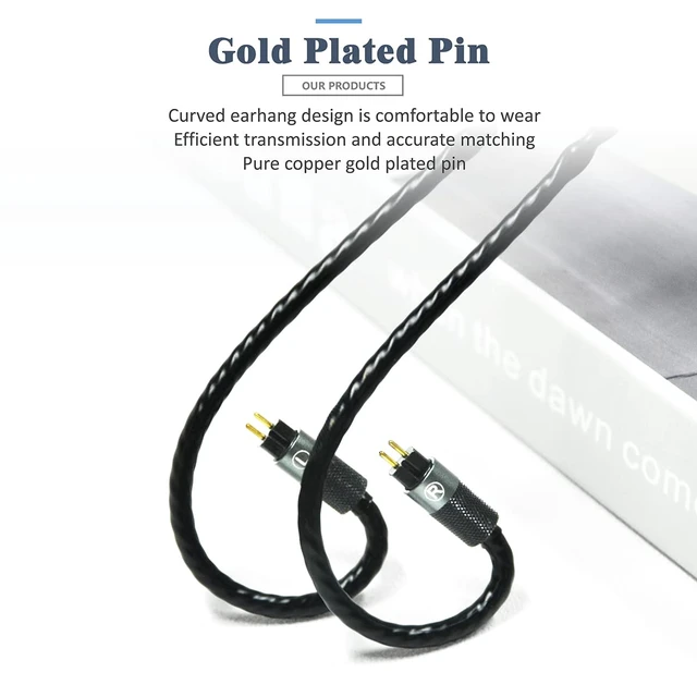 Alt view image 2 of 7 - 0.78mm 2Pin 5N OFC Silver Plating+Graphene Earphone Cables for Audeze iSINE20 LCDi3 LCDi4 64audio A12t U12t DUNU SA6 SA3 DM480 UM 3DT MEXT 2HT Oriolus Blessing2 KXXS S8 Aria (3.5mm, 0.78mm 2Pin)