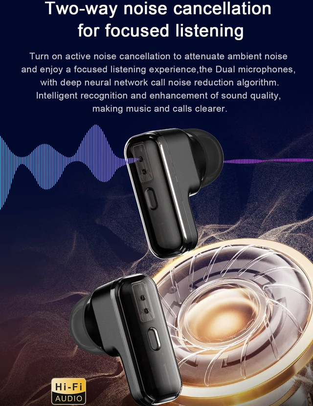 Alt view image 7 of 7 - Smartwatch with Earbuds, 2-in-1 Sports Watch with Pedometer, 2.02-inch Rugged Fitness Watch, Calorie, Sleep Monitor, Heart Rate Monitor, 100+ Exercise Modes for iOS and Android