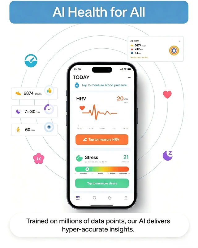 Alt view image 6 of 7 - Smart Ring for Women & Men, Smart Ring Sleep Tracker, No Subscription Health Tracker Ring with Heart Rate Monitor, Blood Oxygen (SpO2), Body Temperature, Stress & Fitness Tracking, Bluetooth