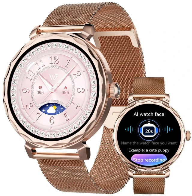 Main image of Lulu 2 - Smart Watch for Women, 1.32" AMOLED Display, AI Assistant, Heart Rate, Sleep Monitor, 178 Sports Modes Fitness Tracker, 1ATM Water Resistance, Smartwatch for iOS & AndroidRose Gold