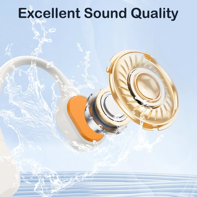 Alt view image 4 of 7 - Bone Conduction Swimming Headphones, IP68 Waterproof Earbuds with 32GB MP3, Bluetooth 5.4 Open Ear Sport Earphones, Underwater Headphones for Swimming, Running, Cycling, Marathon-SurfAudio