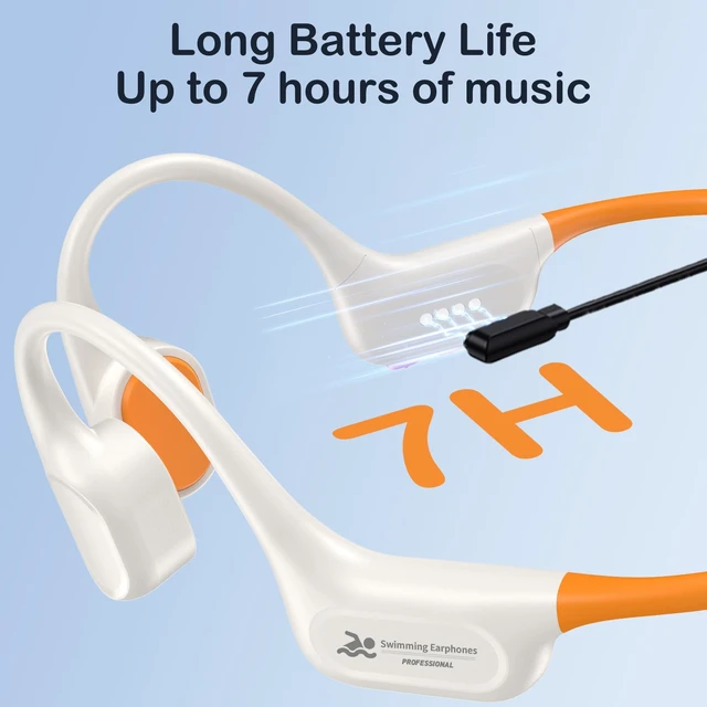 Alt view image 6 of 7 - Bone Conduction Swimming Headphones, IP68 Waterproof Earbuds with 32GB MP3, Bluetooth 5.4 Open Ear Sport Earphones, Underwater Headphones for Swimming, Running, Cycling, Marathon-SurfAudio