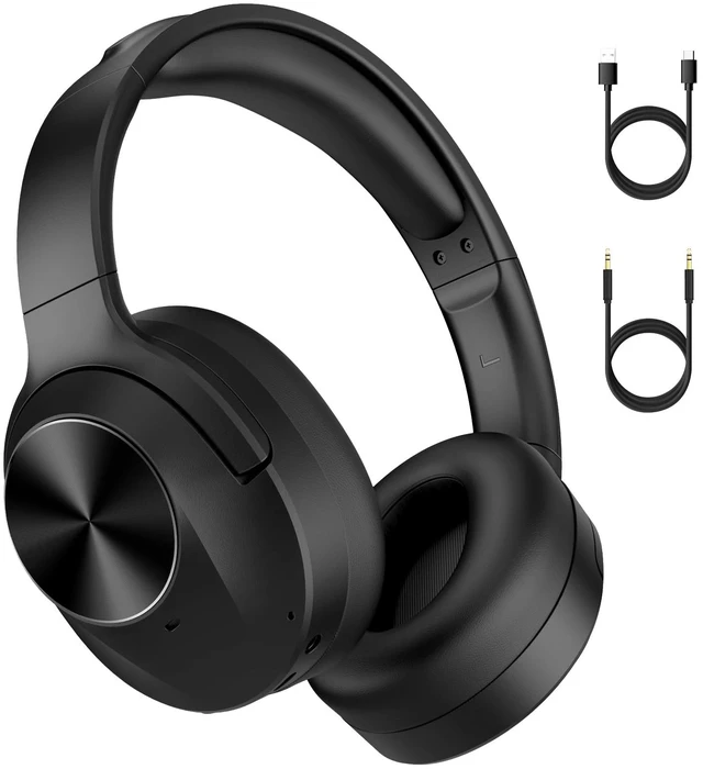 Main image of Active Noise Cancelling Headphones Wireless Bluetooth Headphones with Rich Bass and Clear Calls, Bluetooth 5.0, 30 Hours Playtime, Comfort Fit, Model 6