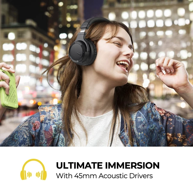 Alt view image 6 of 7 - E7 Active Noise Cancelling Headphones Wireless Bluetooth Headphones with Rich Bass, Wireless Headphones with Clear Calls, Bluetooth 5.0, 30 Hours Playtime, Comfort Fit, Model 4