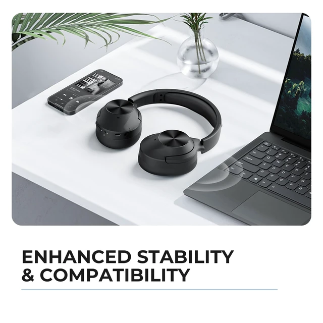 Alt view image 6 of 7 - Active Noise Cancelling Headphones Wireless Bluetooth Headphones with Rich Bass and Clear Calls, Bluetooth 5.0, 30 Hours Playtime, Comfort Fit, Model 6