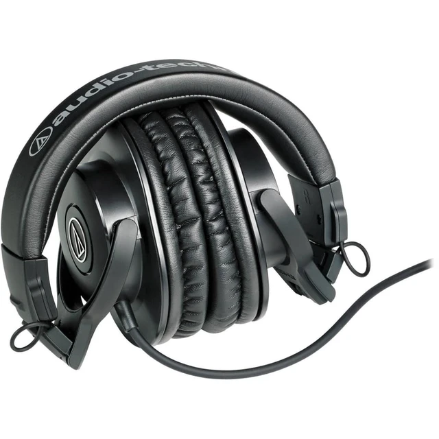 Alt view image 3 of 6 - ATH-M30x Professional Monitor Headphones Black Bundled with Over The Ear Headphones Stand + Cleaning Cloth (3 Items)