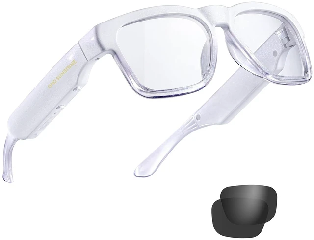 Main image of OpenEar Smart Glasses, 128GB UV400 Z87.1 Lightweight Audio Sunglasses 10H Playtime, Builtin MP3, Music Playback, HandsFree Calls, Voice Control, Transitional Lens, Unisex for Daily & Outdoor