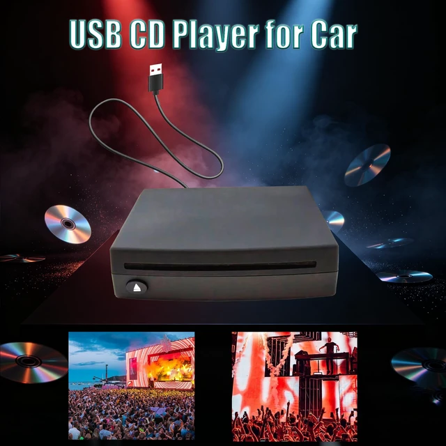 Alt view image 2 of 7 - USB CD Player for Car, External Car CD Players Connection Portable CD Player for Vehicle with USB Plug and Play for Android Navigation/PC CD Play