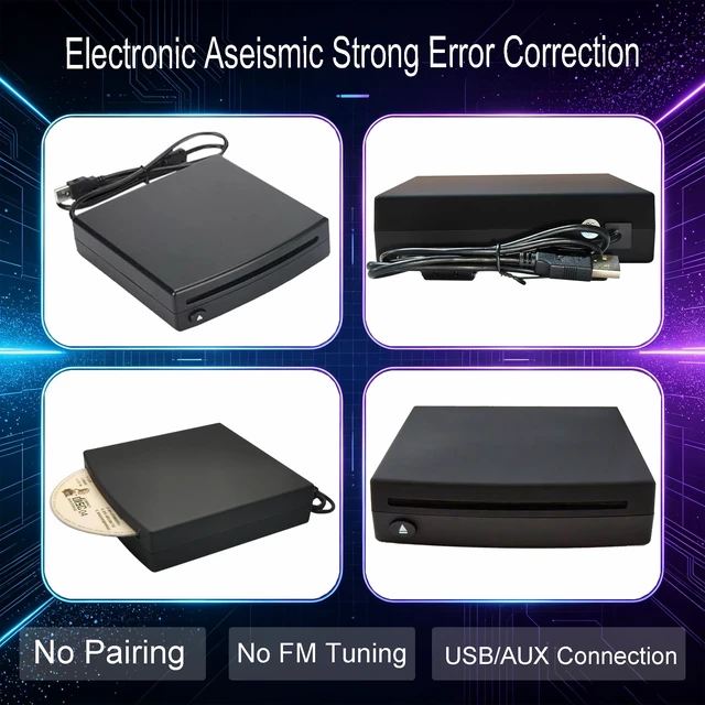 Alt view image 5 of 7 - USB CD Player for Car, External Car CD Players Connection Portable CD Player for Vehicle with USB Plug and Play for Android Navigation/PC CD Play