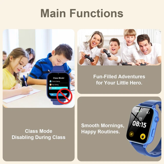 Alt view image 5 of 7 - 4G Kids Smart Watch GPS Tracker Video Voice Call gps tracker, phone call, sos call, video chat, class mode, smart watch for boys girls