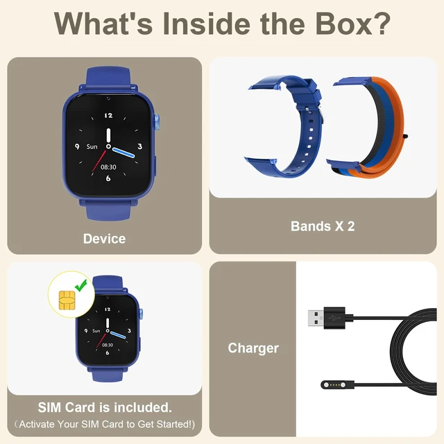 Alt view image 6 of 7 - 4G Kids Smart Watch GPS Tracker Video Voice Call gps tracker, phone call, sos call, video chat, class mode, smart watch for boys girls