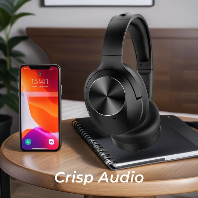 Alt view image 7 of 7 - Active Noise Cancelling Wireless Bluetooth Headphones with Mic and Clear Calls, Bluetooth 5.0, 30 Hours Playtime, Comfort Fit, Model 2