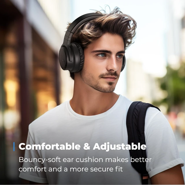 Alt view image 6 of 7 - E7 Active Noise Cancelling Headphones Wireless Bluetooth Headphones with Rich Bass, Wireless Headphones with Clear Calls, Bluetooth 5.0, 30 Hours Playtime, Comfort Fit, Model 3