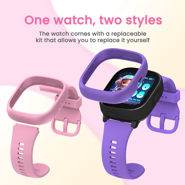 Alt view image 3 of 7 - Watch Phone for Kids, Kids Smart Watch with GPS Tracker, 1.7 Inch HD 4G Smartwatch with Video Calls, Texting, Parental App, SOS, Music, Alarm Clock, School Mode, IP68 Waterproof for Ages 5-12