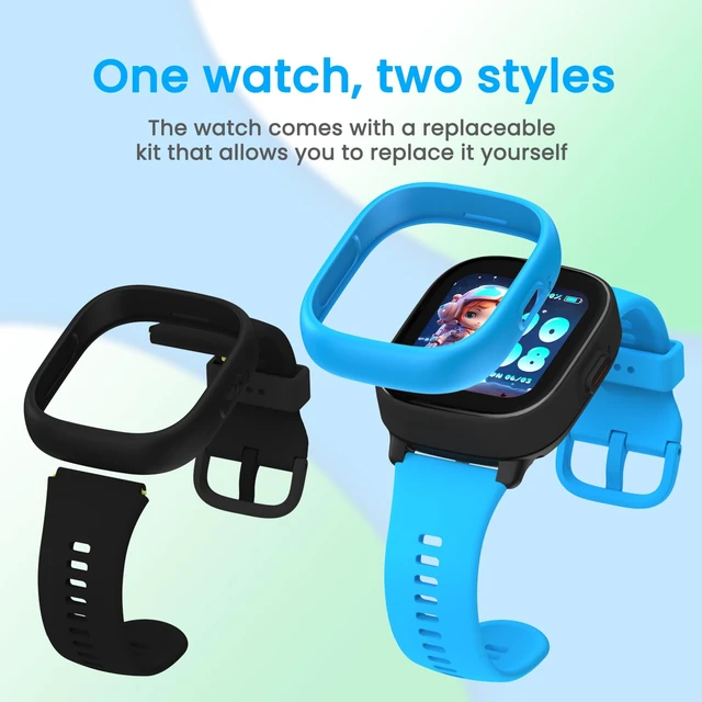 Alt view image 3 of 6 - K3 Smart Watch for Kids with GPS Tracker, 1.7 Inch HD 4G Smartwatch with Video Calls, Texting, Parental App, SOS, Music, Alarm Clock, School Mode, IP68 Waterproof for Ages 5-12