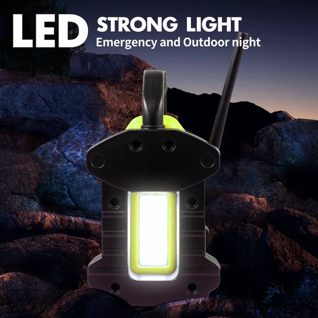 Alt view image 4 of 7 - Outdoor Radio Waterproof Jobsite Speaker Bluetooth Wireless, IPX 66 Waterproof, 8000mAH Battery, Cell Phone Charging, Portable Job site Speaker with LED Lights,for Outdoor, Workshop, Garage (Green)