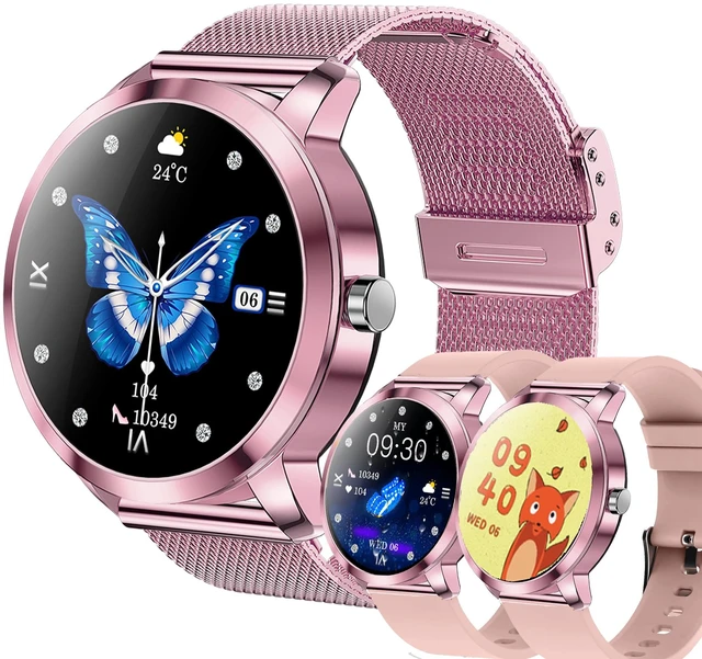 Main image of Smart Watch (Answer/Make Calls) for Women, 1.27" AMOLED Smartwatch for Android iPhone, Activity Tracker with Blood Pressure Heart Rate Sleep SpO2 Monitor, 100+ Sports IP68 Fitness Tracker (Pink)