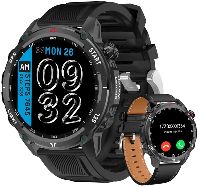 Main image of Smart Watch for Women Men, GPS Bluetooth Calling Fitness Tracker 1.43" AMOLED Touchscreen Smartwatch for Android iOS, Heart Rate SpO2 Sleep Monitor, 150+ Sport Modes, IP68 Waterproof