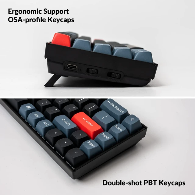 Alt view image 6 of 7 - K6 Pro Wireless Mechanical Keyboard, QMK/Launcher Programmable Macro, Hot-Swappable Brown Switch, 65% Layout RGB Backlit Office Keyboard for Mac Windows Linux
