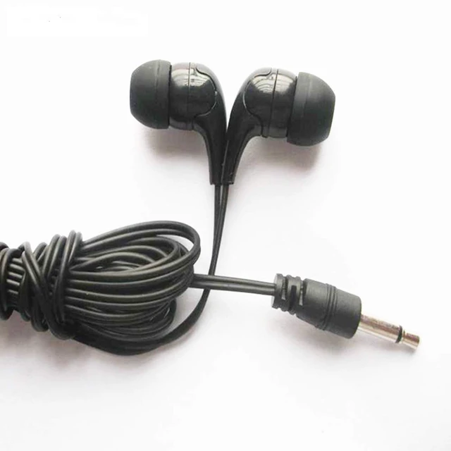Alt view image 2 of 7 - 100 Pack Bulk Earbuds Headphones Classroom Student Testing Ear Buds Kids Bulk Headphones Disposable Earbuds Individually Wrapped for Schools, Libraries, Hospitals (Black)