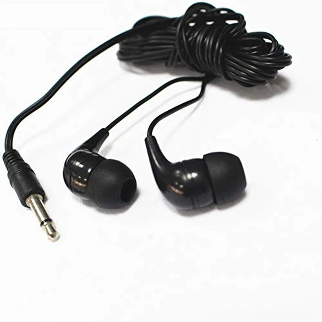 Alt view image 5 of 7 - 100 Pack Bulk Earbuds Headphones Classroom Student Testing Ear Buds Kids Bulk Headphones Disposable Earbuds Individually Wrapped for Schools, Libraries, Hospitals (Black)