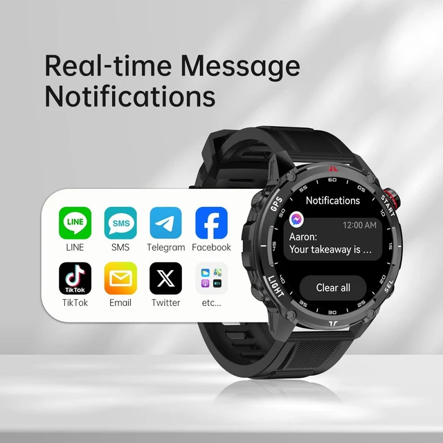 Alt view image 3 of 7 - Smart Watch for Women Men, GPS Bluetooth Calling Fitness Tracker 1.43" AMOLED Touchscreen Smartwatch for Android iOS, Heart Rate SpO2 Sleep Monitor, 150+ Sport Modes, IP68 Waterproof