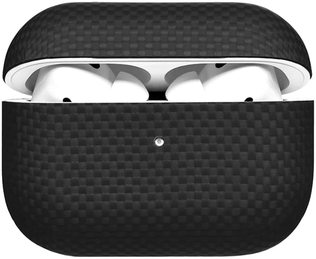Main image of for AirPods Pro 2 Ultra-Thin 0.6mm Aramid Fiber Case Lightweight 6g Hard Shell Slim Protective Cover Wireless Charging Compatible Matte Non-Slip Grip Black Crosshatch