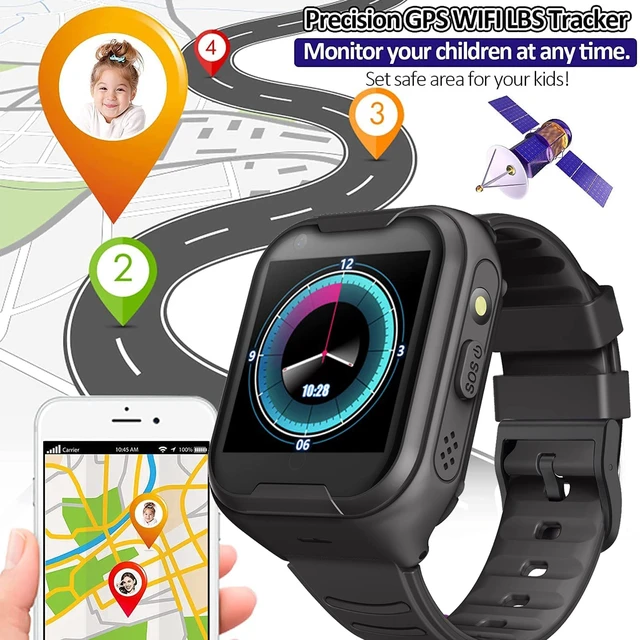Alt view image 2 of 6 - Kids 4G GPS Smart Watch Video Phone Call SOS Real-Time Tracker Global,Call & Text,Kid-Safe,School Focus,Parental Controls,Emergency Alerts,Waterproof,Camera,Pedometer,Anti-lost,Geo-fence