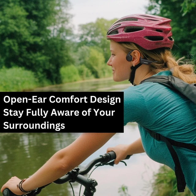 Alt view image 6 of 7 - Open Ear Headphones Wireless Bluetooth, IP68 Waterproof Bone Conduction Headphones Bluetooth, Earphones Wireless Bluetooth, Sports Headphones for Running Swimming, 10 Hours Continuous Music