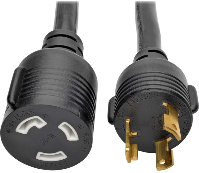 Main image of Heavy Duty L5-30P to L5-30R Power Extension Cord with Locking Connectors, 30A, 125V, 10 AWG, NEMA L5-30P to NEMA L5-30R, 6-Feet / 1.83 Meters, (P046-006-LL-30A)