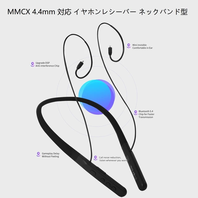 Alt view image 5 of 6 - Wireless Bluetooth Neckband Headphones QCC3095 LDAC/aptX Lossless/aptX Adaptive/aptX-HD HiFi Earphone Cable MMCX for Sports Office
